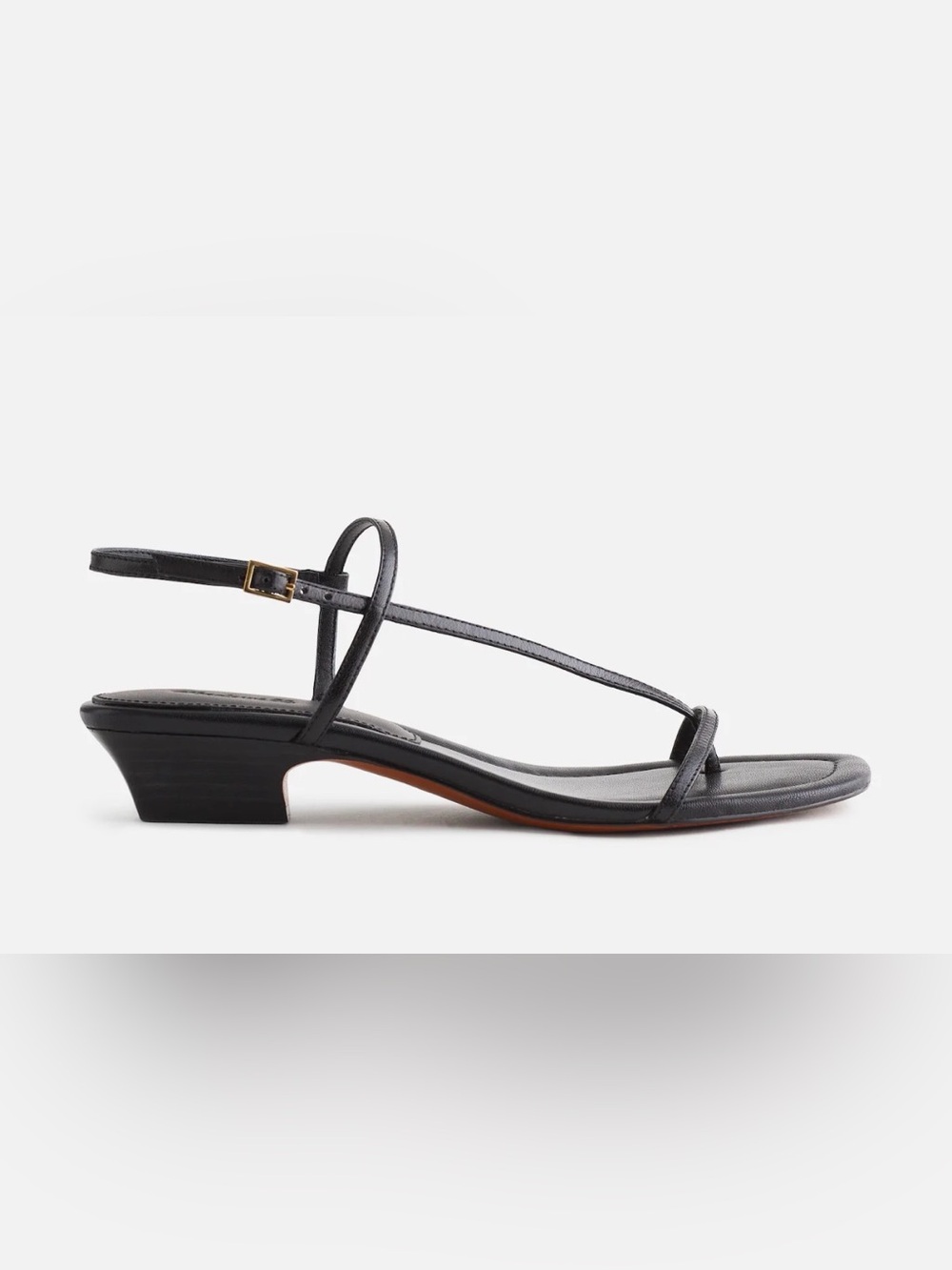 Madewell  $118 NWOB MAYCIE Asymmetrical T Strap Sandals 6.5 Black SOLD OUT